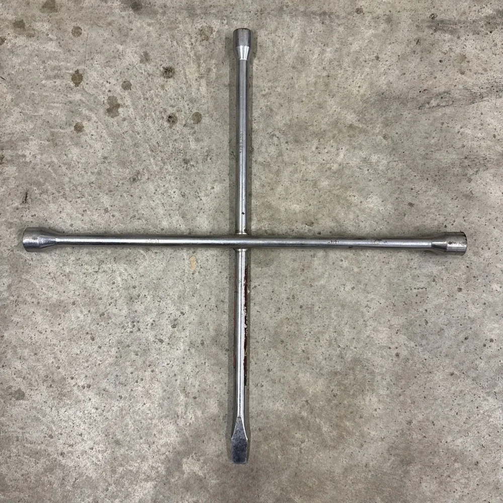 Four Way Tire Iron 4 Way Universal Car Lug Wrench Nut Cross Flat Repair Tool 20